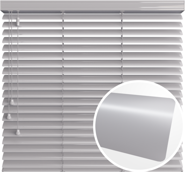 Żaluzja aluminiowa 50 mm<br>z drabinką sznurkową <br>Stalowy