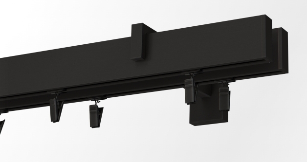  Karnisz apartamentowy podwójny czarny