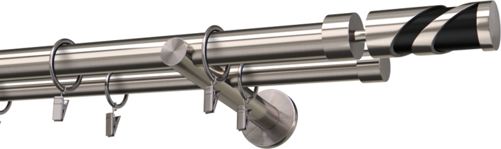 Karnisze metalowe podwójne Ø25/19mm Doris 320 cm