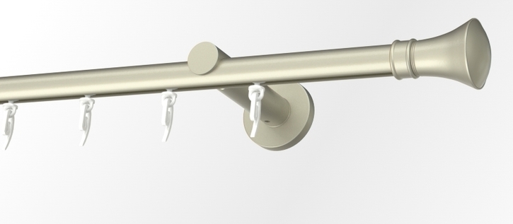  Karnisz pojedynczy szynowy Colosseo satyna z systemem Wave