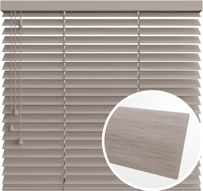 Żaluzja drewniana 50 mm<br>z drabinką sznurkową<br> 5097 kamień