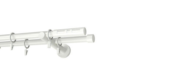 Karnisz metalowy podwójny 19mm Apollo