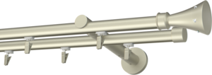 Karnisz Podwójny prosty uniwersalny ścienny przesuwny Ø19mm Daphne 400 cm