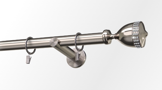 Karnisz metalowy pojedynczy fi25mm Ilusion