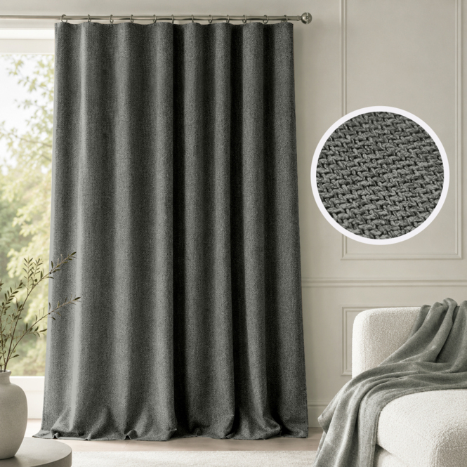 Zasłony na wymiar - WAVE 8CM SOFIA ANTHRACITE
