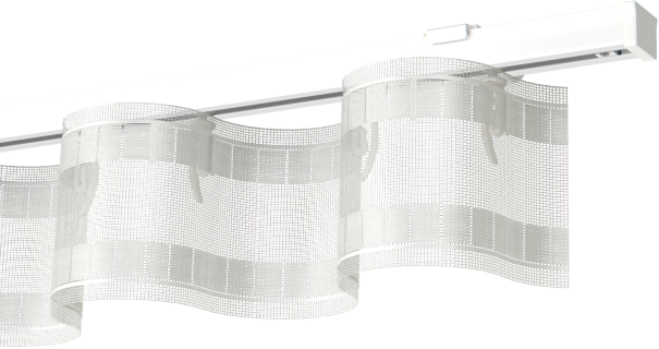 Szyny sufitowe z systemem WAVE aluminiowe pojedyncze 