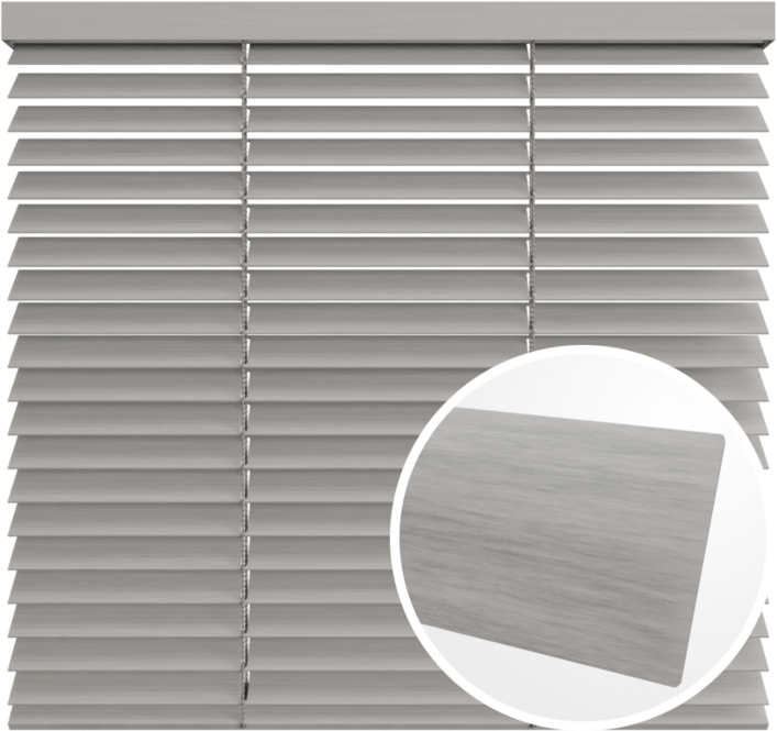 Żaluzja drewniana 50 mm <br>z drabinką sznurkową<br> 5082 JASNY SZARY