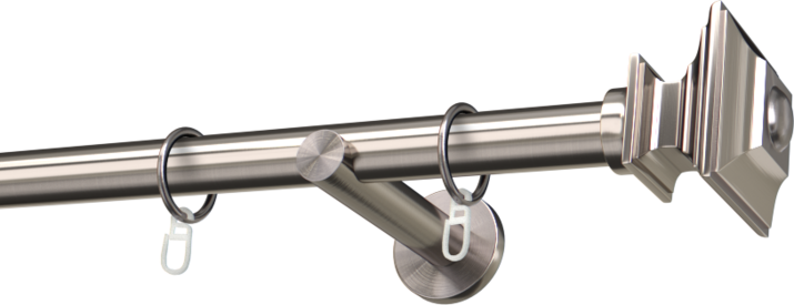 Karnisz metalowy pojedynczy fi25mm Barocco agrafka