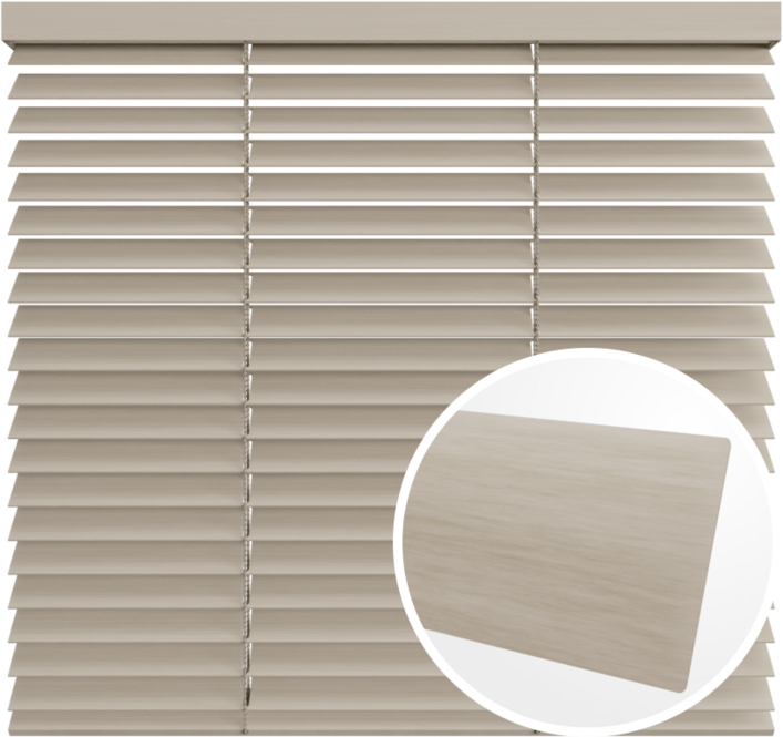 Żaluzja drewniana 50 mm <br>z drabinką sznurkową<br> 5095 wanilia z pistacją