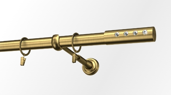  Karnisz pojedynczy metalowy fi25mm Hera do zasłon