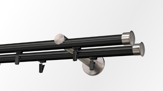 Karnisz Podwójny przesuwny Ø19mm Duo