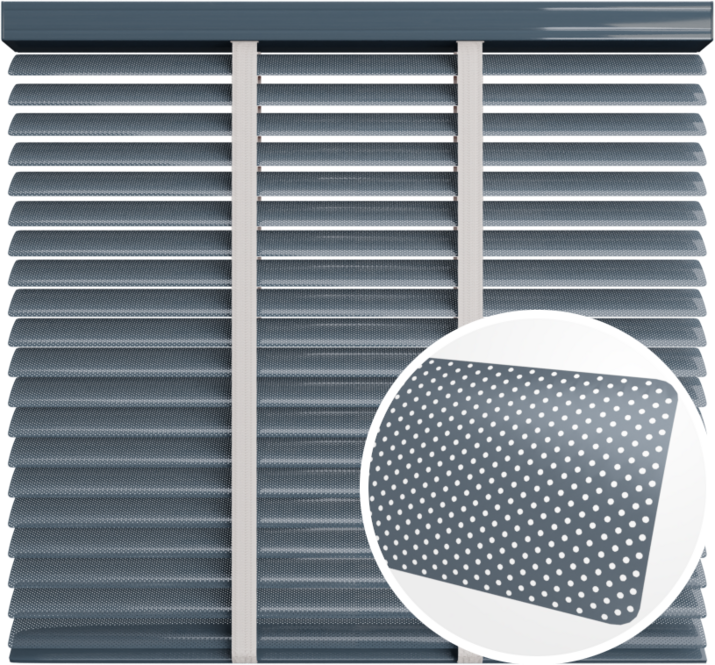 Żaluzja aluminiowa 50 mm <br>z taśmą <br> Z50200P SHADOW SZARY PERFOROWANY