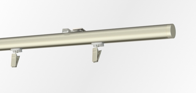 Szyna sufitowa jednotorowa okrągła - satyna