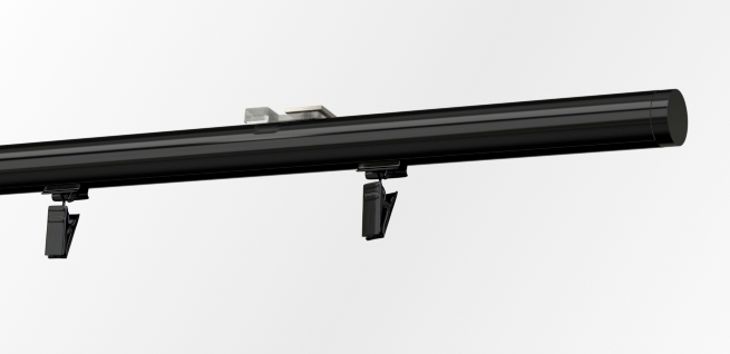 Szyna sufitowa jednotorowa okrągła - czarna