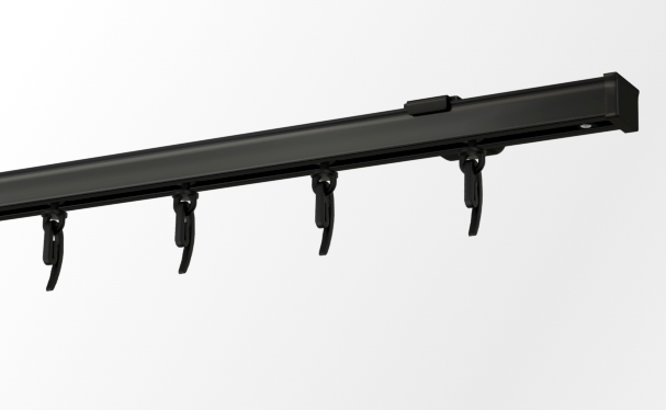  Czarna szyny sufitowe aluminiowe pojedyncze  SYSTEM WAVE bez taśmy
