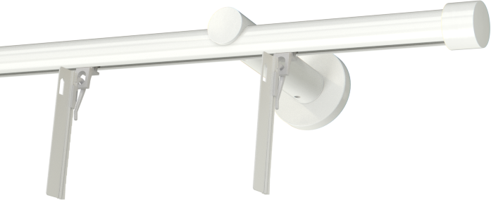 Karnisz pojedynczy szynowy biały z flex