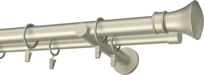 Karnisze metalowe podwójne Ø25/19mm Colosseo