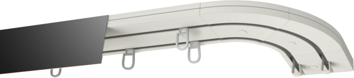 Szyny sufitowe PCV  Czarny mat