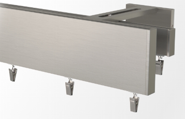 Karnisze podwójne Prestige w kolorze aluminium szczotkowane 320 cm