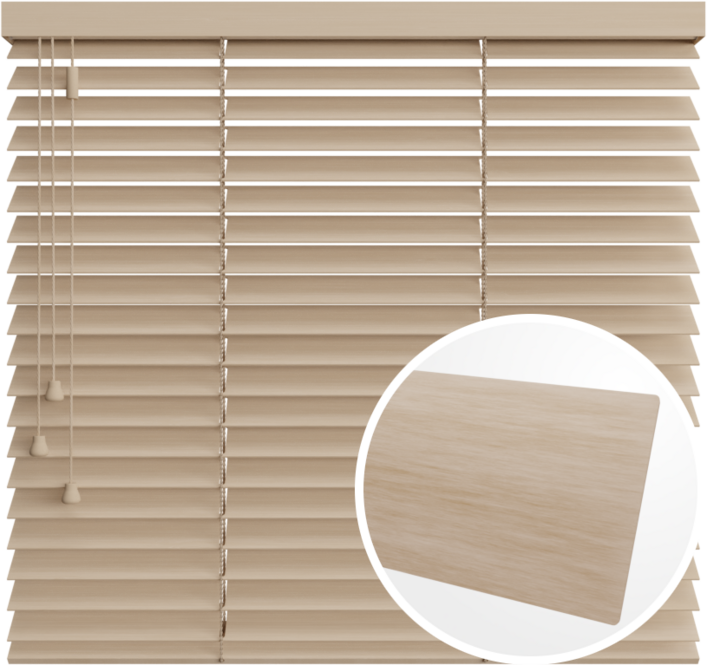 Żaluzja bambusowa 50 mm<br>z drabinką sznurkową<br>KREMOWY