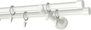 Karnisz metalowy podwójny 19mm Rullo