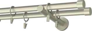 Karnisz metalowy podwójny 19mm Rullo