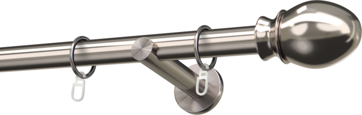 Karnisz metalowy pojedynczy fi25mm Bellono agrafka