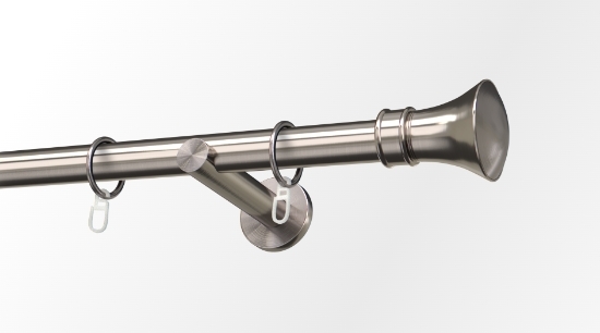  Karnisz metalowy pojedynczy fi25mm Colosseo agrafka