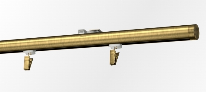  Szyna sufitowa jednotorowa okrągła - mosiądz antyczny