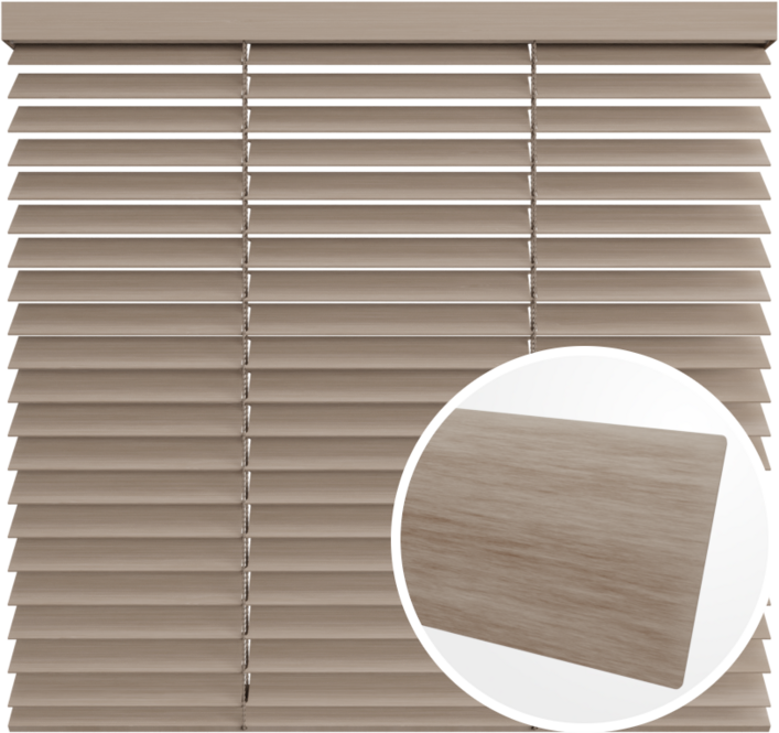 Żaluzja drewniana 50 mm <br>z drabinką sznurkową<br> 5053 taupe