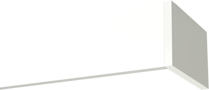 Maskownica metalowa biała z końcówką oddalającą o 14 cm