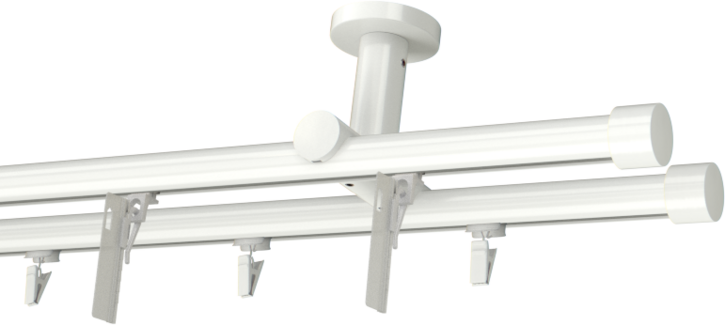 Karnisz sufitowy podwójny Rullo flexy do firan