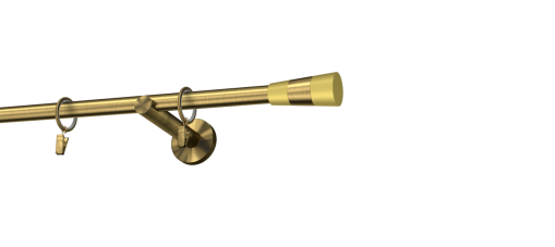 Karnisz metalowy pojedynczy 16mm Valleo