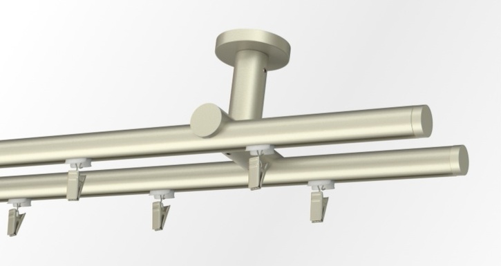 Karnisz sufitowy podwójny sufitowy podwójny Tobi