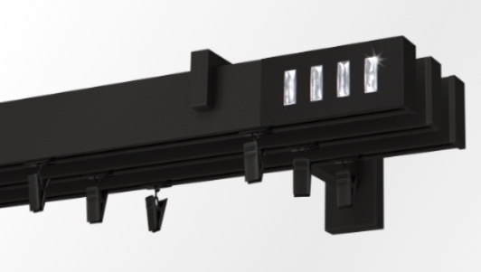 Karnisz czarny Passion cristal