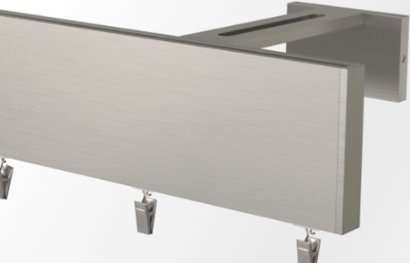 Karnisz pojedyńczy Prestige w kolorze aluminium szczotkowane