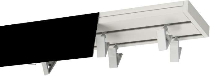  Szyny sufitowe PCV Czarny mat
