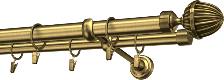 Karnisze metalowe podwójne Ø25/19mm Palazzo 280 cm