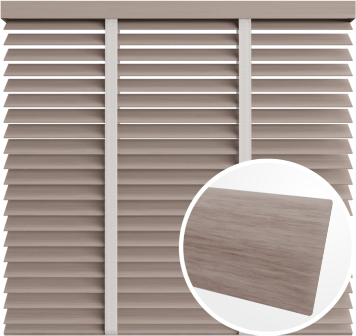 Żaluzja drewniana 50 mm <br>z taśmą<br> 5094 SZARY CONVENTY