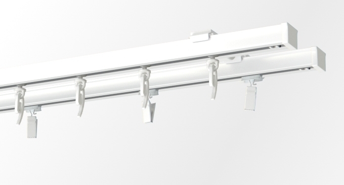  Szyna sufitowa podwójna aluminiowa z systeme Wava
