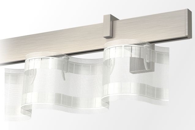 Karnisz pojedynczy apartamentowy z systemem Wave