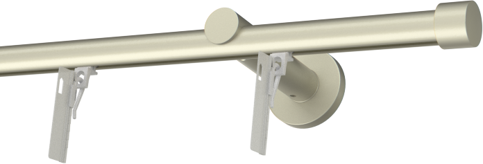 Karnisz pojedynczy szynowy haczyki flex