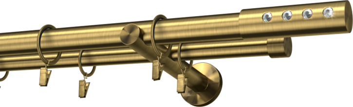 Karnisze metalowe podwójne Ø25/19mm