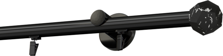 Karnisz pojedynczy Anton - czarny