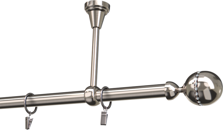 Karnisz sufitowy pojedynczy 19mm Corso cristal