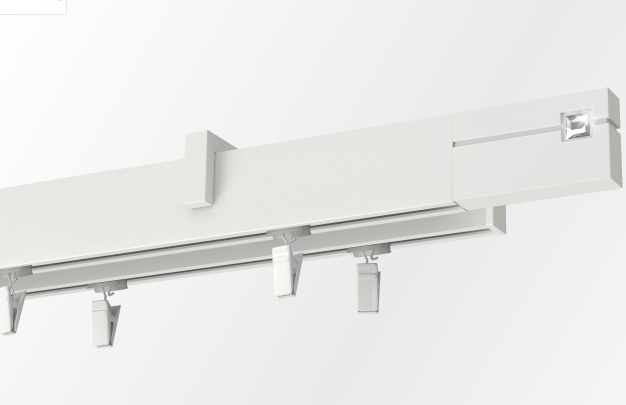 Karnisz sufitowy podwójny Estelle Cristal 320 cm