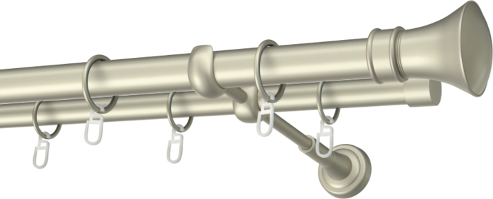 Karnisz metalowy podwójny Ø25/19mm Colosseo agrafka