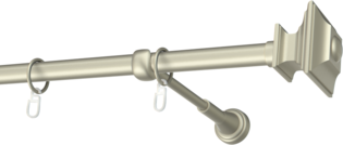 Karnisz pojedynczy metalowy Barocco  agrafka