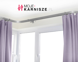 Aluminiowe karnisze apartamentowe z łukami