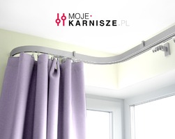 Aluminiowe karnisze apartamentowe z łukami